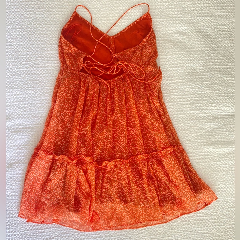 Abercrombie & Fitch Flare Dress AF Sundress Open Back Tie Top - Picture 2 of 3